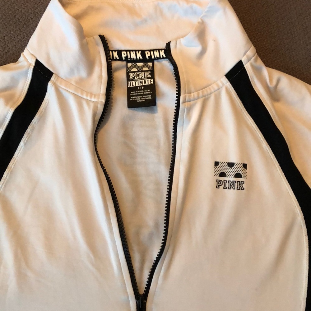 VS PINK white Half Zip